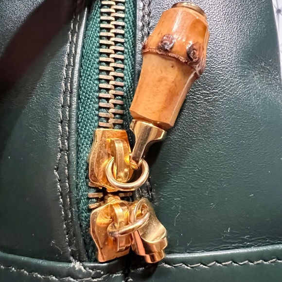 SALE ✨ Authentic SISO Italy Vintage Green Leather GM Large Satchel Travel Bag - Picture 4 of 13